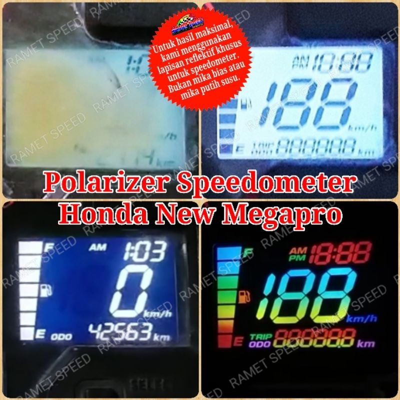 Polarizer speedometer Honda New Megapro polaris speedometer honda megapro