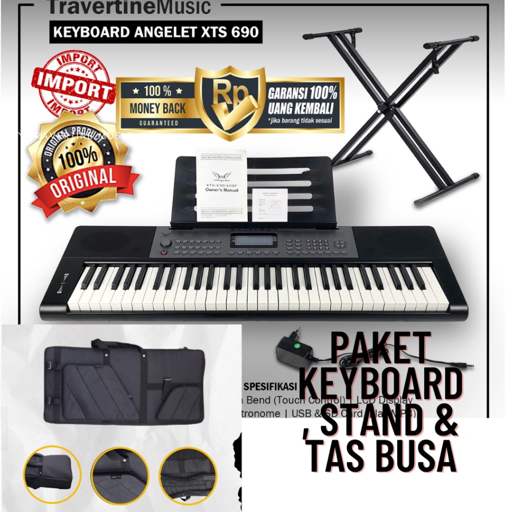 KODE W14I Keyboard Orgen Organ Angelet XTS69 Original murah