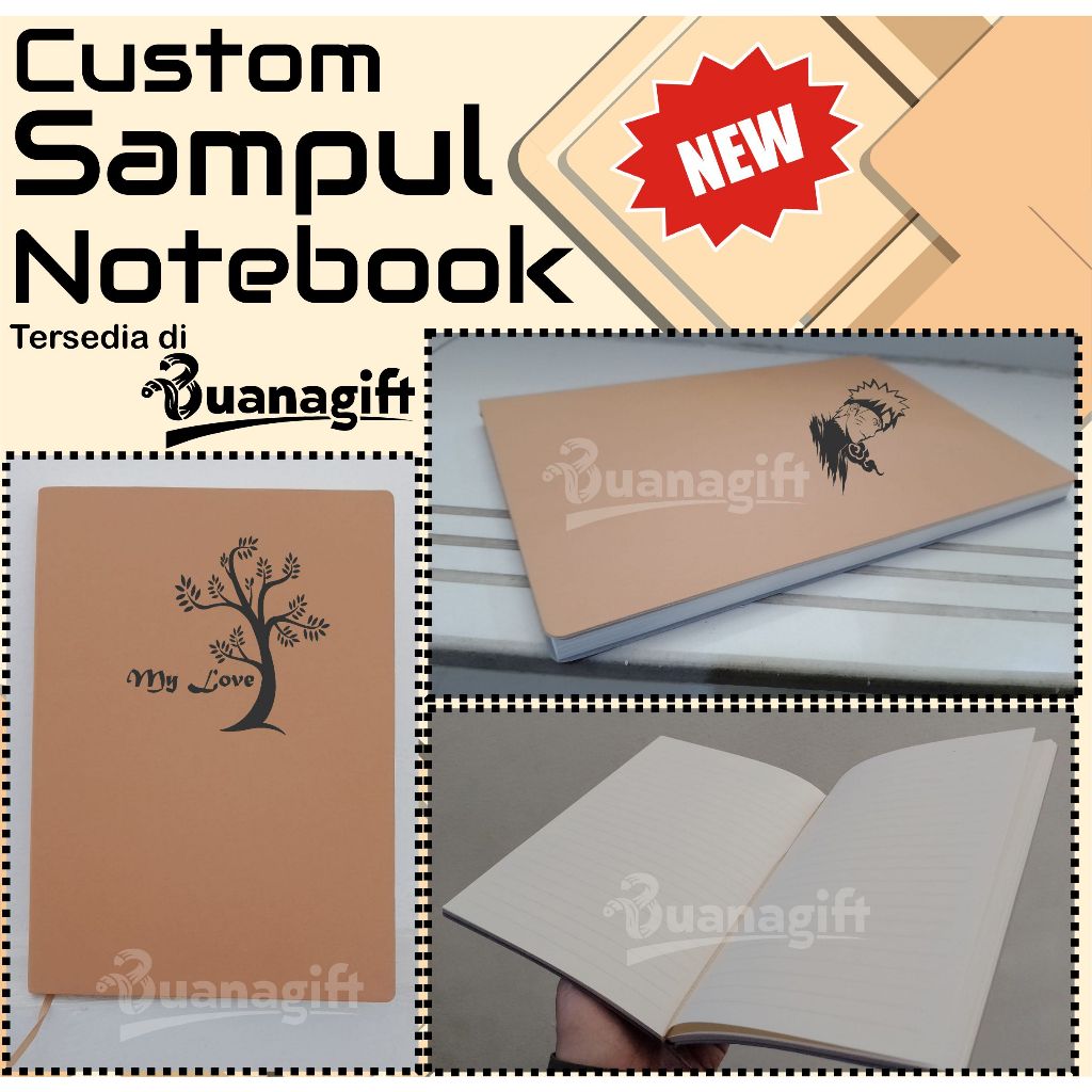 

Deli Notebook / Custom Buku Catatan 80 Lembar Kertas 80g Cover Waterproof - Free Grafir - Buanagift