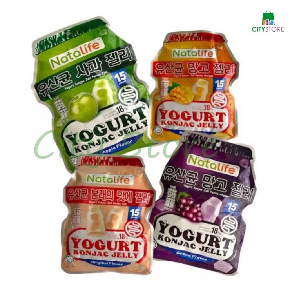 

Natalife Yogurt Jelly Rasa Buah dan Yogurt All Varians - Konjac Jelly (isi 20gr x 15 pcs) - Jeli Apel/Anggur/Mangga/Yogurt 300g