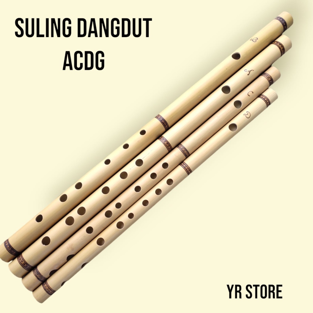 KODE N88O alat musik Suling bambu tradisional dangdut 1 set nada a c d g suling tradisional motif su
