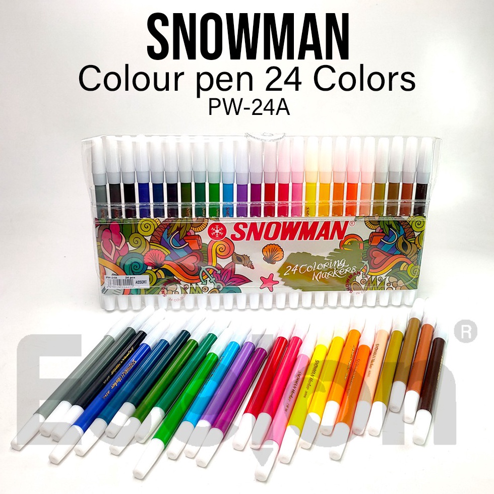 

ART B16S Spidol SNOWMAN 24warna ORIGINAL ASLI Spidol SNOWMAN PW24A