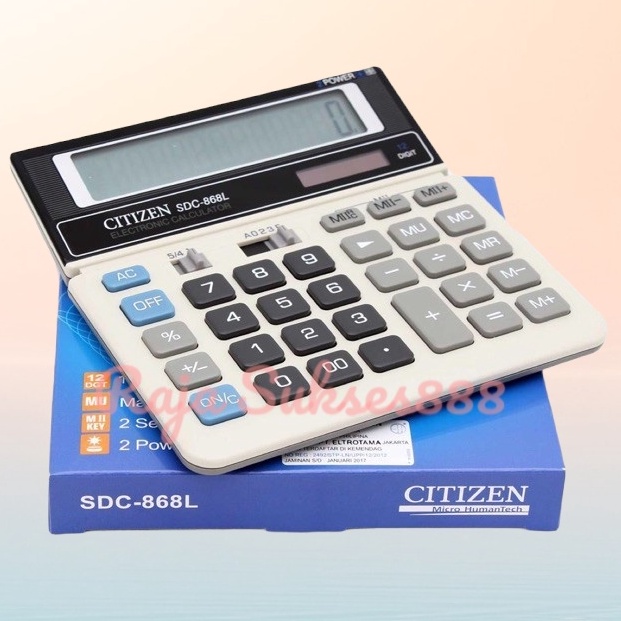 

KODE L1H4 Citizen Calculator SDC868L Kalkulator Desktop Meja Kantor SDC 868L citizen 868