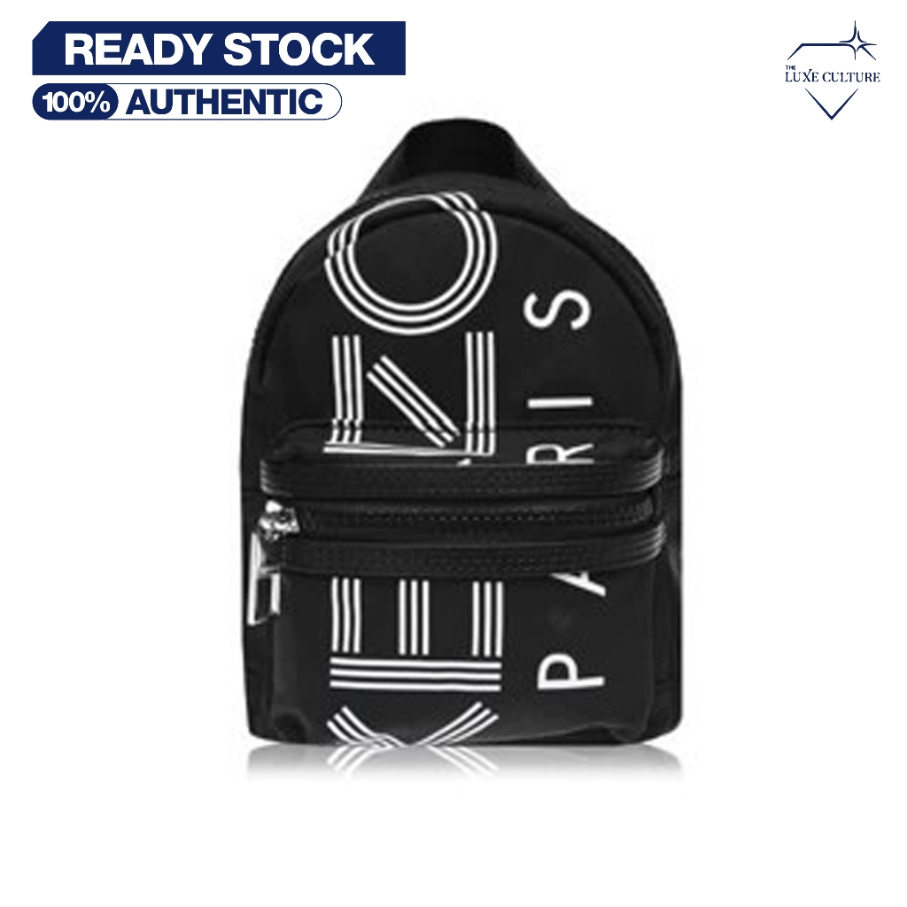 Kenzo Paris Black Backpack / Tas Branded Original