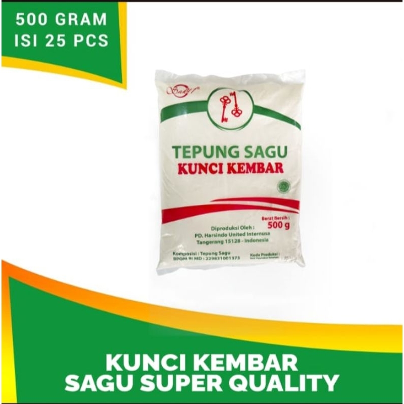 

Tepung Sagu cap KUNCI KEMBAR 500 gr