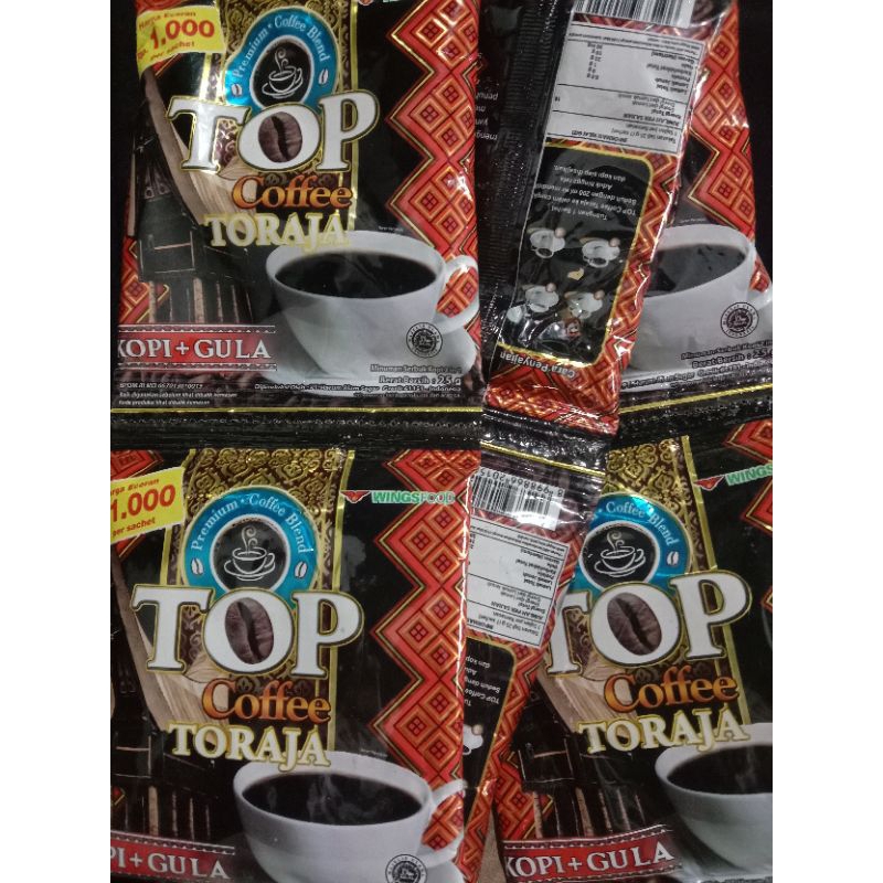 

top coffe Toraja 1 renteng isi 12 pcs