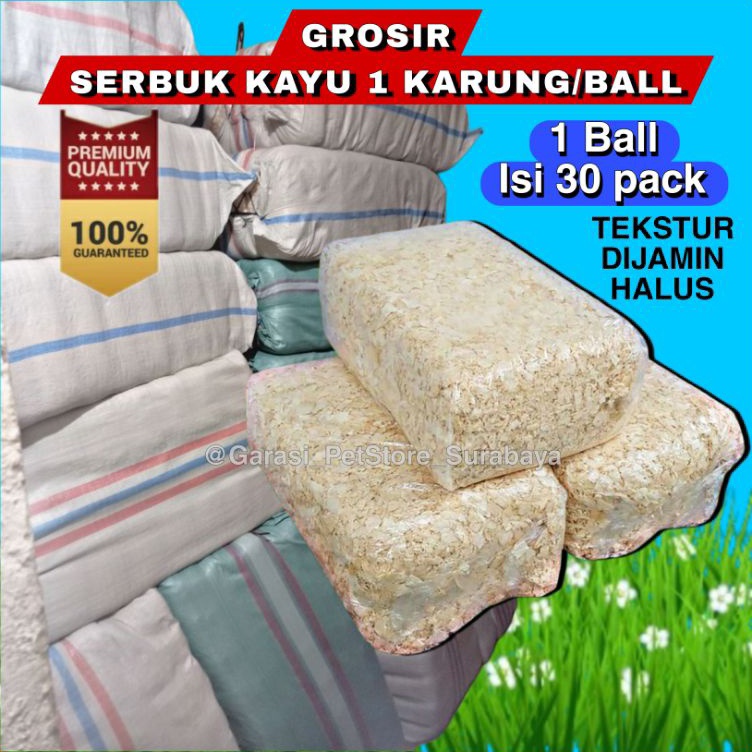 KODE E5T GPSS Serbuk Kayu Hamster Marmut 1 BallKarung Isi 3 Pack Dijamin Halus Bersih Alas Pup Kucin