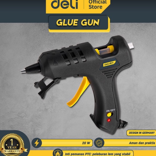 

ART L75C Deli Glue Gun Lem Tembak 2 W 7mm Pencairan Lem Stabil DL422