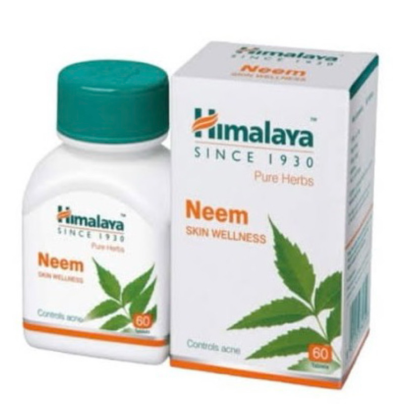 Himalaya Neem Tablet Kapsul Herbal Anti Jerawat Infeksi Kulit  Eksim Bisul