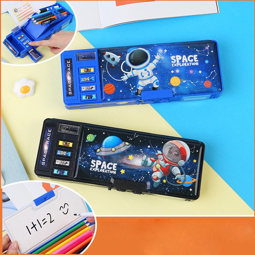 

ART Y69I Kotak Pensil Anak Dengan Kata Sandi Ganda Space Exploration