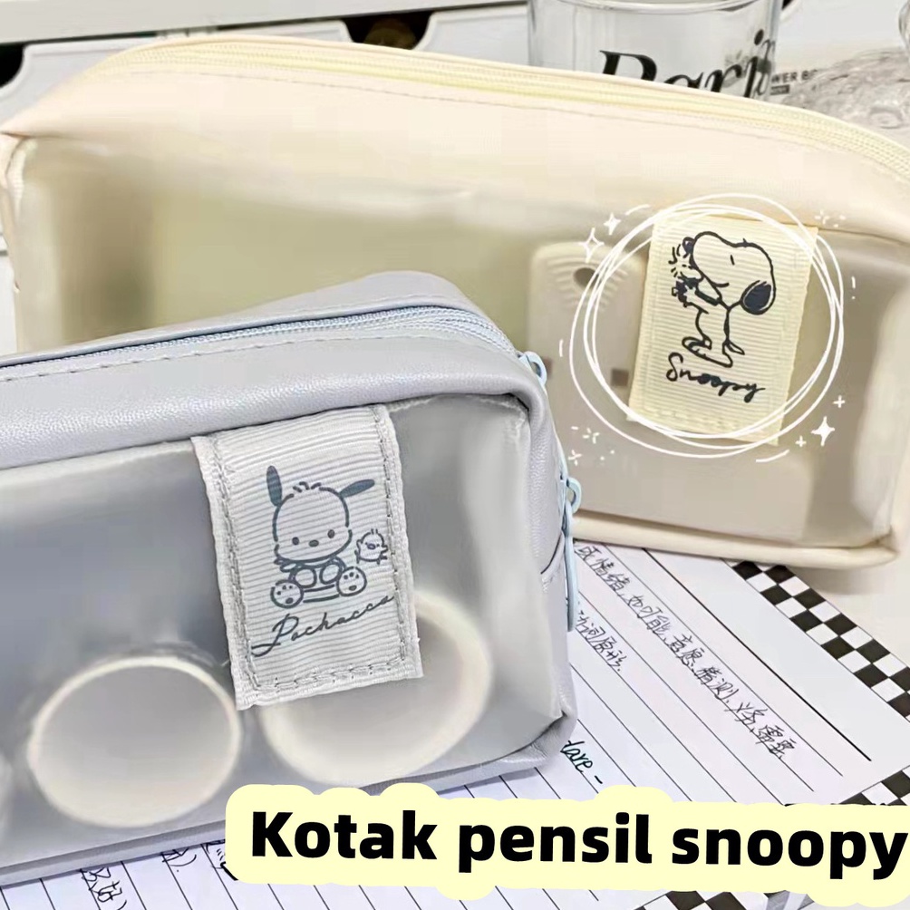 

KODE P6E3 Muji Snoopy Cute Large Capacity Pencil Casepensil pouchmake up tasKotak Pensil