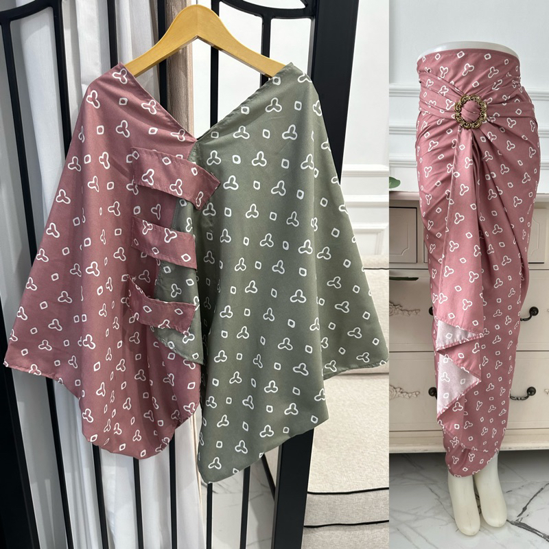 One Set Jumputan Set Wanita Setelan Jumputan Set Kondangan Setelan Jumputan One Kondangan Set Kebaya