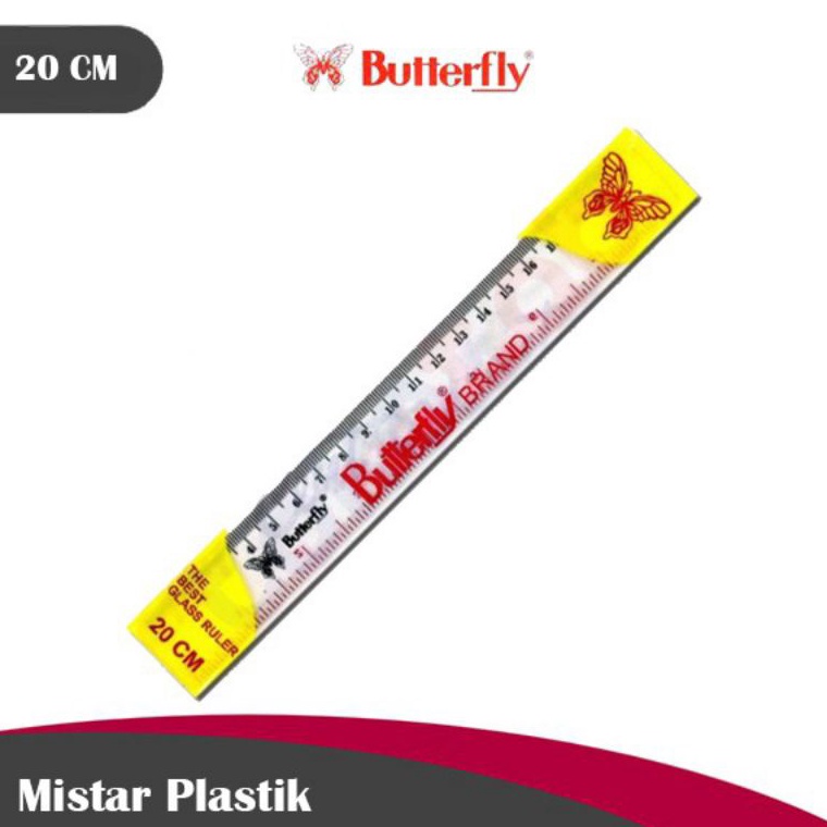 

ART T6C Penggaris Plastik Butterfly 2 cm 1pak12pcs