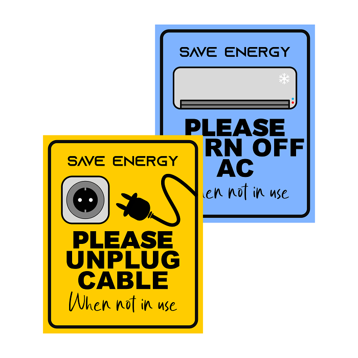 

Stiker Himbauan Unplug Cabel Stiker Turn Off AC