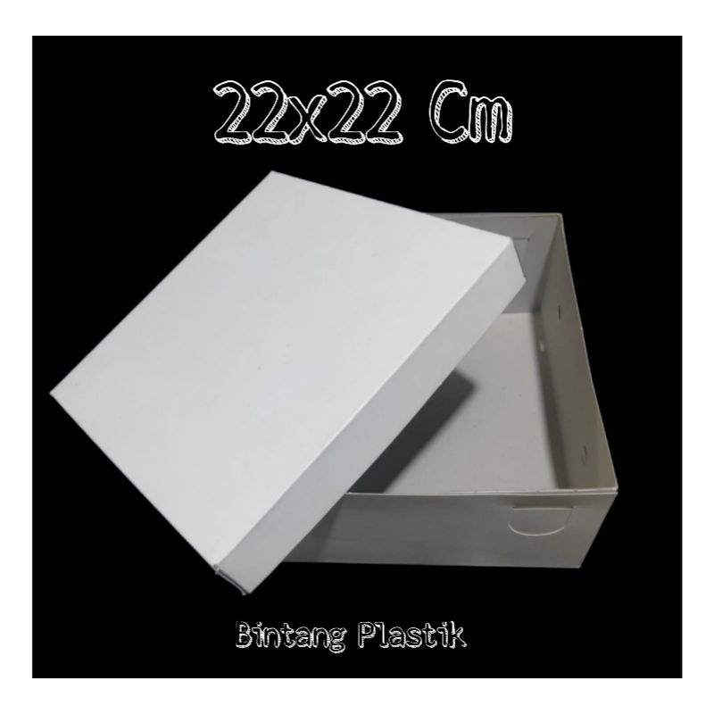 

25pcs Kardus Nasi Putih Polos 22x22cm Merk MICKEY/Dus Putih