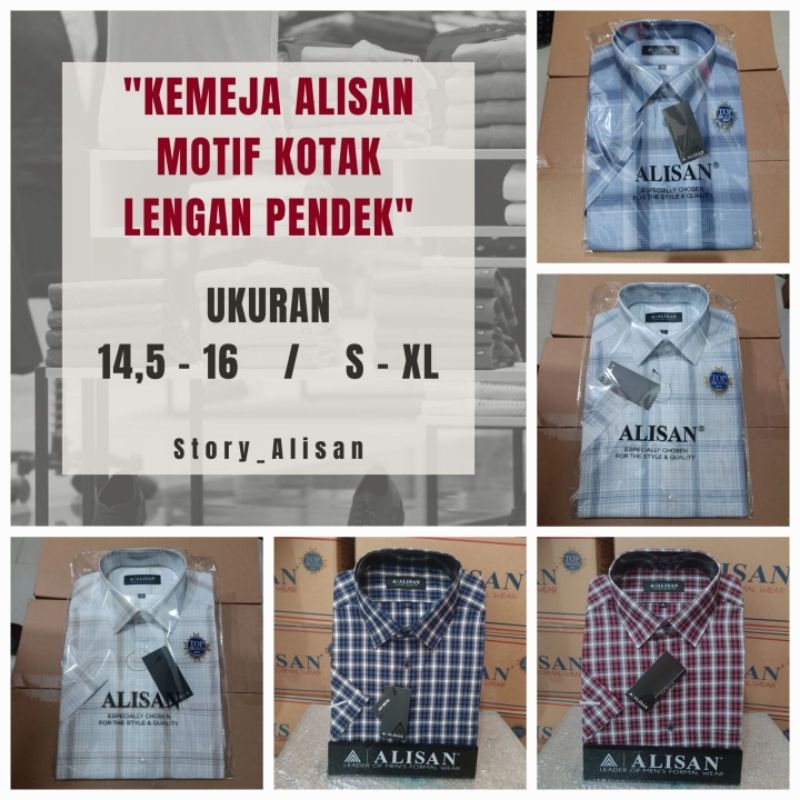 Kemeja ALISAN KOTAK lengan Panjang / Pendek Reguler  S - XL