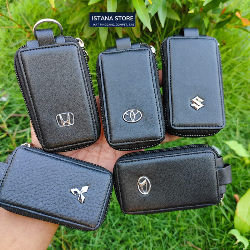 Dompet Stnk kulit Gatungan kunci Mobil & motor merk kulit Hitam