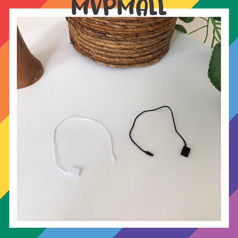 

ART B17K 1 PCS Tali Hangtag Tali Hitam dan Putih Premium Hang Tag Label Baju