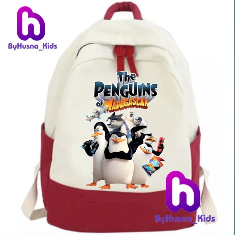 TAS RANSEL BACKPACK ANAK THE PENGUINS OF MADAGASCAR ANAK TK/SD UNISEX CEWE COWO