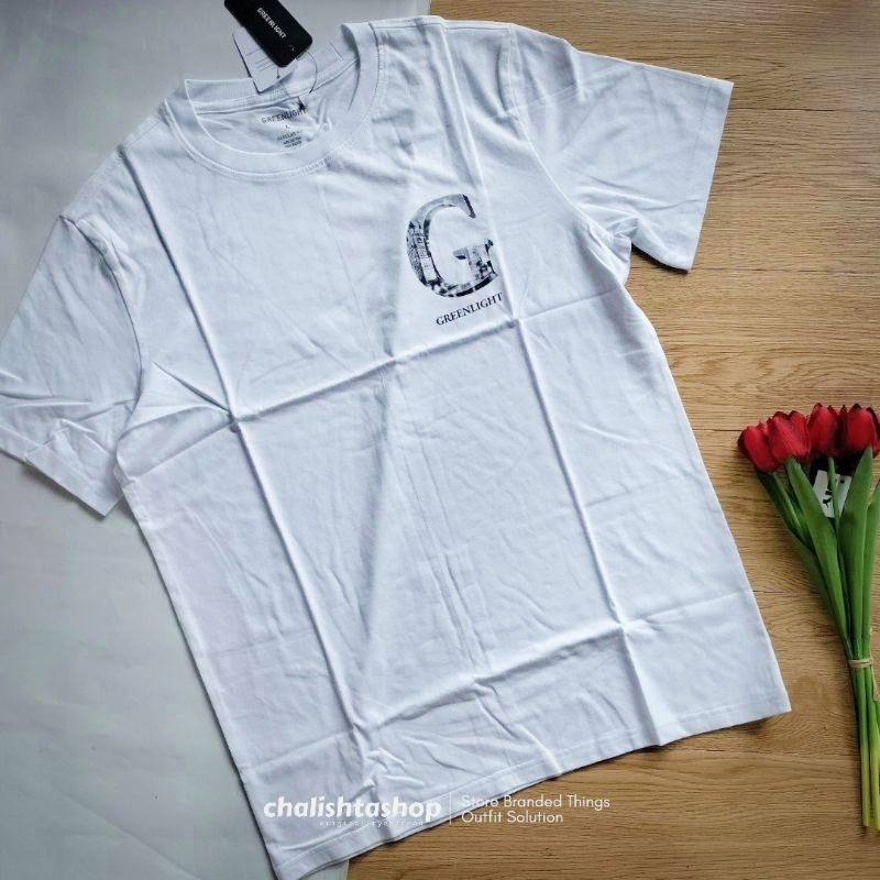 Greenlight Tshirt Kaos Pria Lengan Pendek - PUTIH