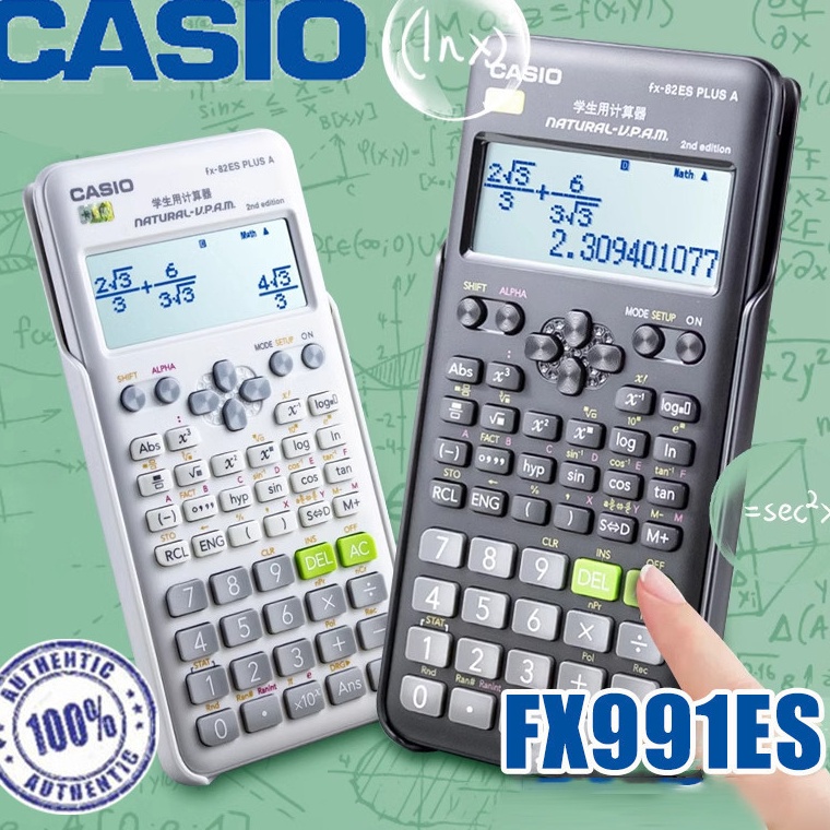 

ART K58F Kalkulator Scientific Casio ilmiah FX991ESPlus Kalkulator Casio Scientific Calculator 417 Fungsi Dukungan Untuk Muatan Surya Layar Paparan Definisi Tinggi