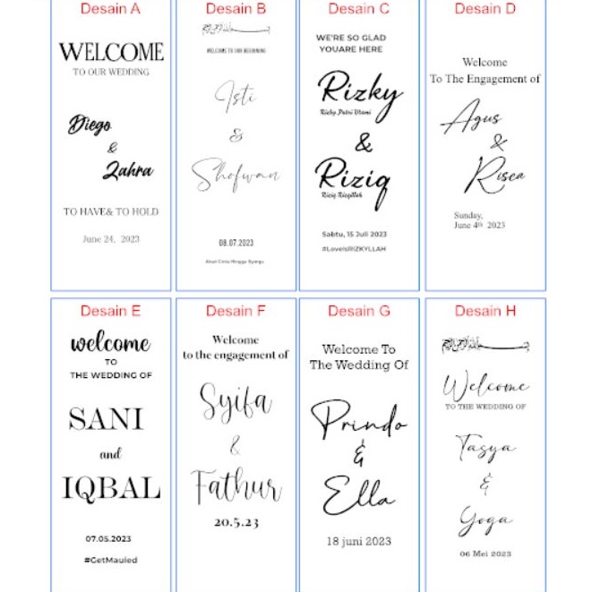 

KODE J7Q8 Sticker Mirror wedding sign Stiker cermin nikah stnad mirror wedding