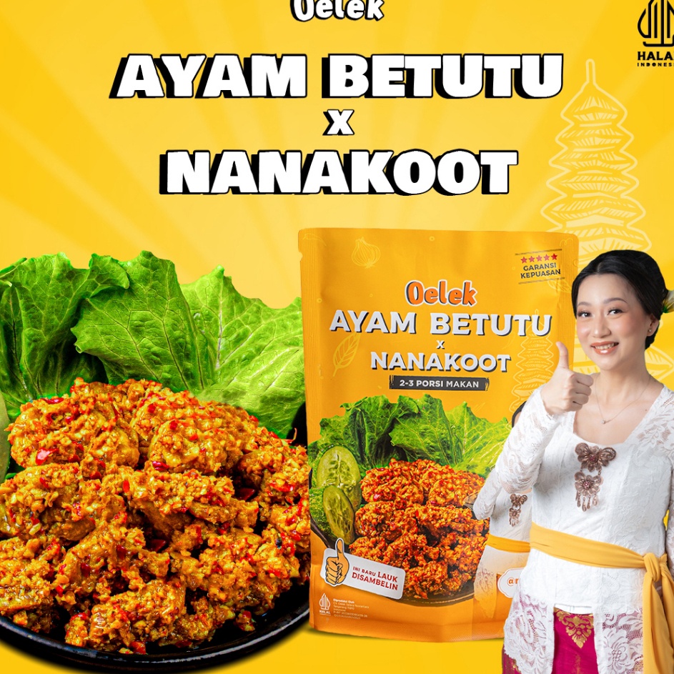 

Promo Terbatas Oelek Ayam Betutu x Nanakoot Lauk Ayam Betutu Lauk Siap Saji
