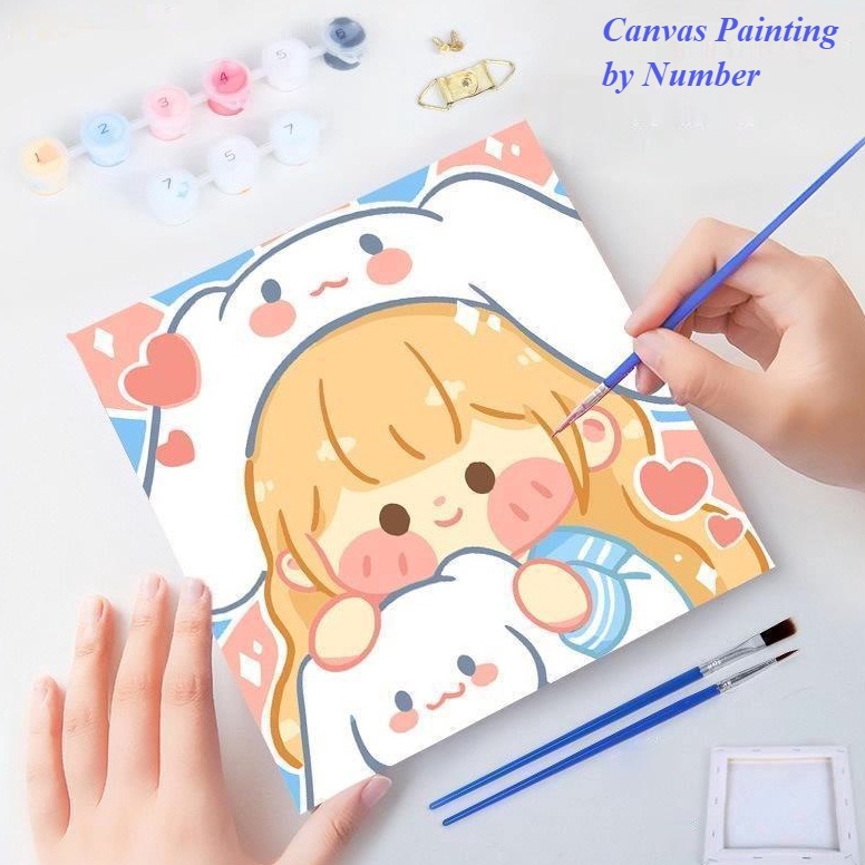 

ART O83I CANVAS LUKIS SET 2X2CM KANVAS LUKIS 2X2CM KANVAS CAT KUAS FRAME KAYU KADO ULTAH ANAK SOUVENIR