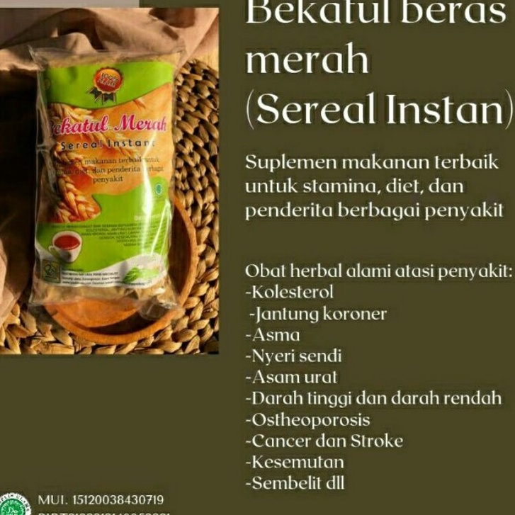 

Serbuk Minuman Bekatul Beras Merah Organik 5 gram Sereal Instant Trend