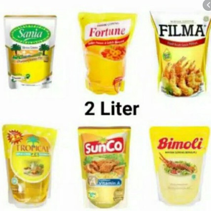 

Lagi Bagus MINYAK GORENG 2 LITER MERK RANDOM