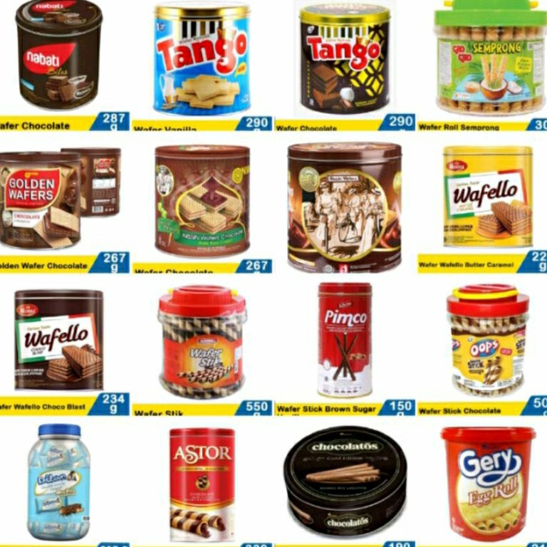 

Produk Ekslusif WAFER KALENG TANGONABATINISSIN KEMASAN KALENG ALL VARIANT