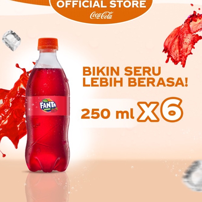 

Spesial Promo Fanta Strawberry Minuman Soda Rasa Stroberi Botol 25ml x6 Pcs