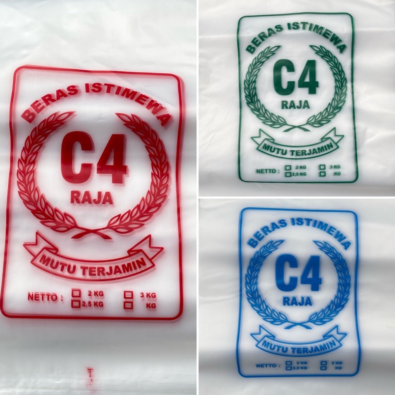 

Produk Ekslusif Plastik Beras 2 KG 25 KG 3 KG C4 Raja isi 1 lembar