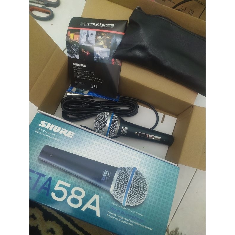 mic shure Beta 58 original mic + Kabel 3meter adzan Mic pidato Mic vocal shure
