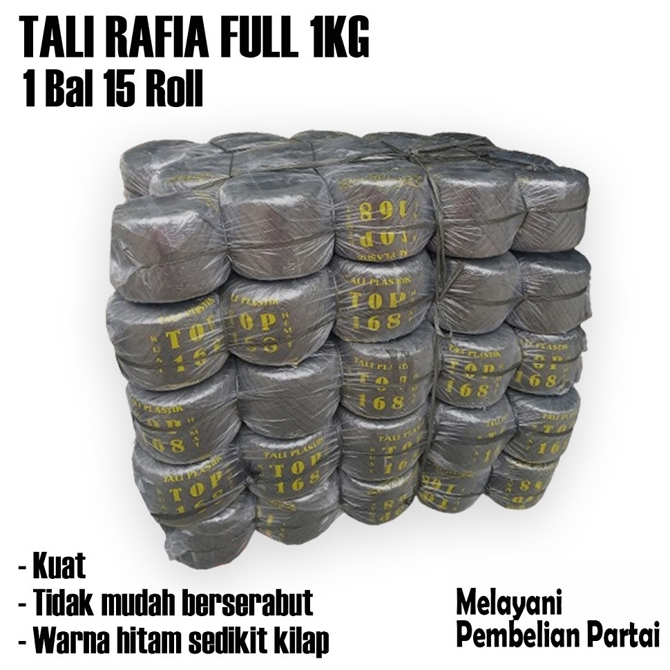 

KODE R4T5 Tali Rafia 1 Bal Tali Plastik Rapia Full 1Kg