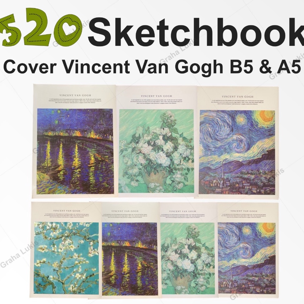 

ART N27D Sketchbook Cover Vincent Van Gogh B5 A5