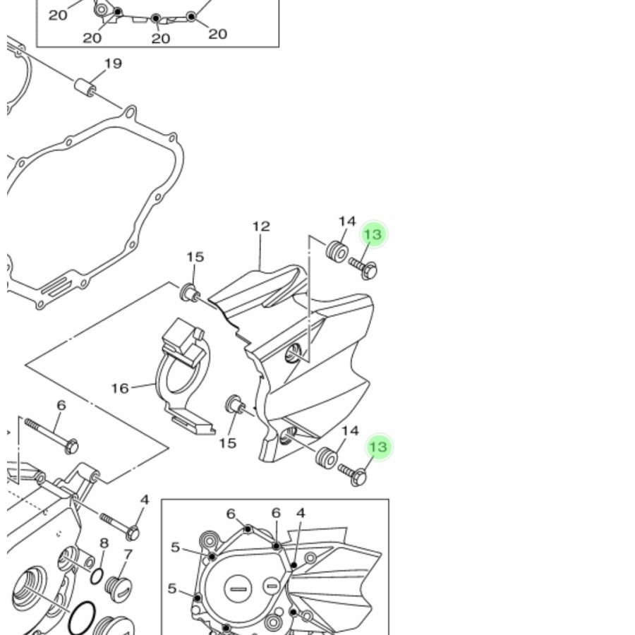 BAUT TUTUP GEAR GIR DEPAN YAMAHA VEGA ZR. VEGA RR. ORIGINAL YAMAHA