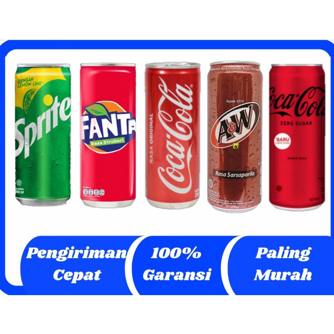 

Penawaran Terbaik 1 Lusin Cola Sprite Fanta AW Sarsaparila Slim can kaleng 25mL 25 ml