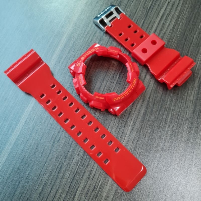 BNB BEZEL STRAP G-SHOCK GA-100 GA-110 GA-120 GD-120 RED ORANGE GLOSSY