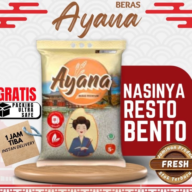 

Elegant Beras Premium Ayana Gold 5 kg Pulen Resto Bento