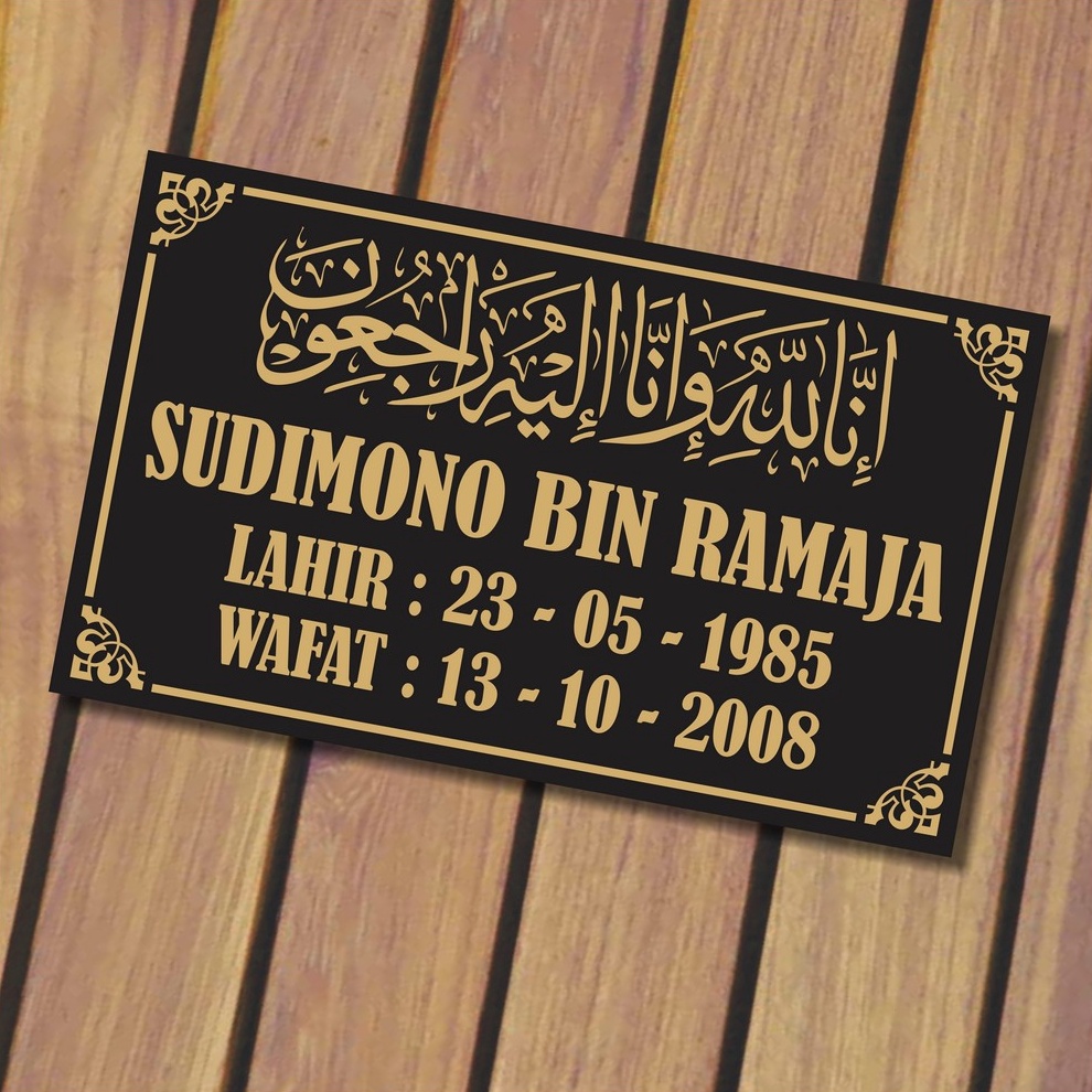 

ART A18F Nama Batu Nisan Bahan AkrilikNama Makam AkrilikPapan Data Makam Akrilik