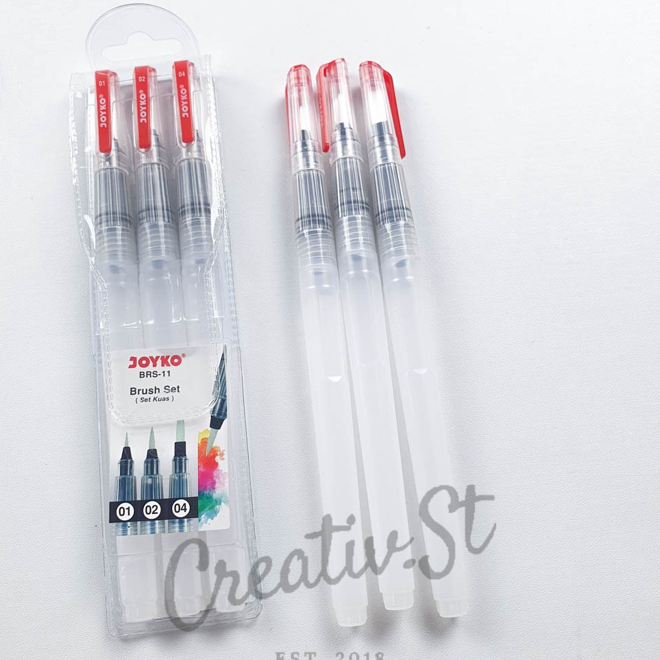 

ART L8X Joyko Water Brush Kuas Watercolor BRS11 SET 3 pcs WaterBrush