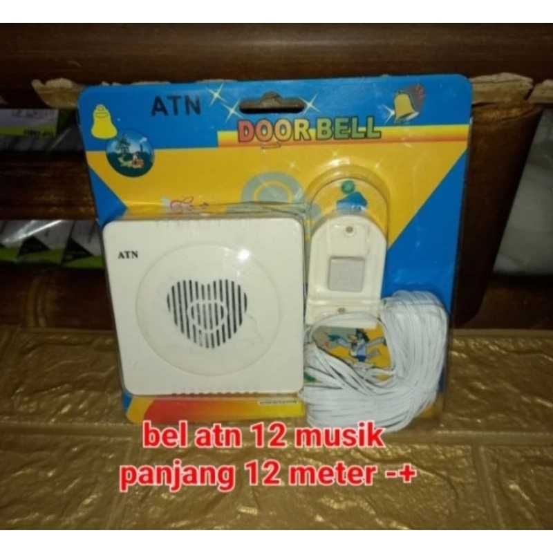 Bel Rumah Rumah 12 Lagu Kabel 15M Pakai Baterai