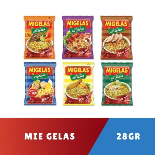 

MIGELAS Mie gelas Seduh Banyak rasa [ 28gr x 10pcs / renceng ]