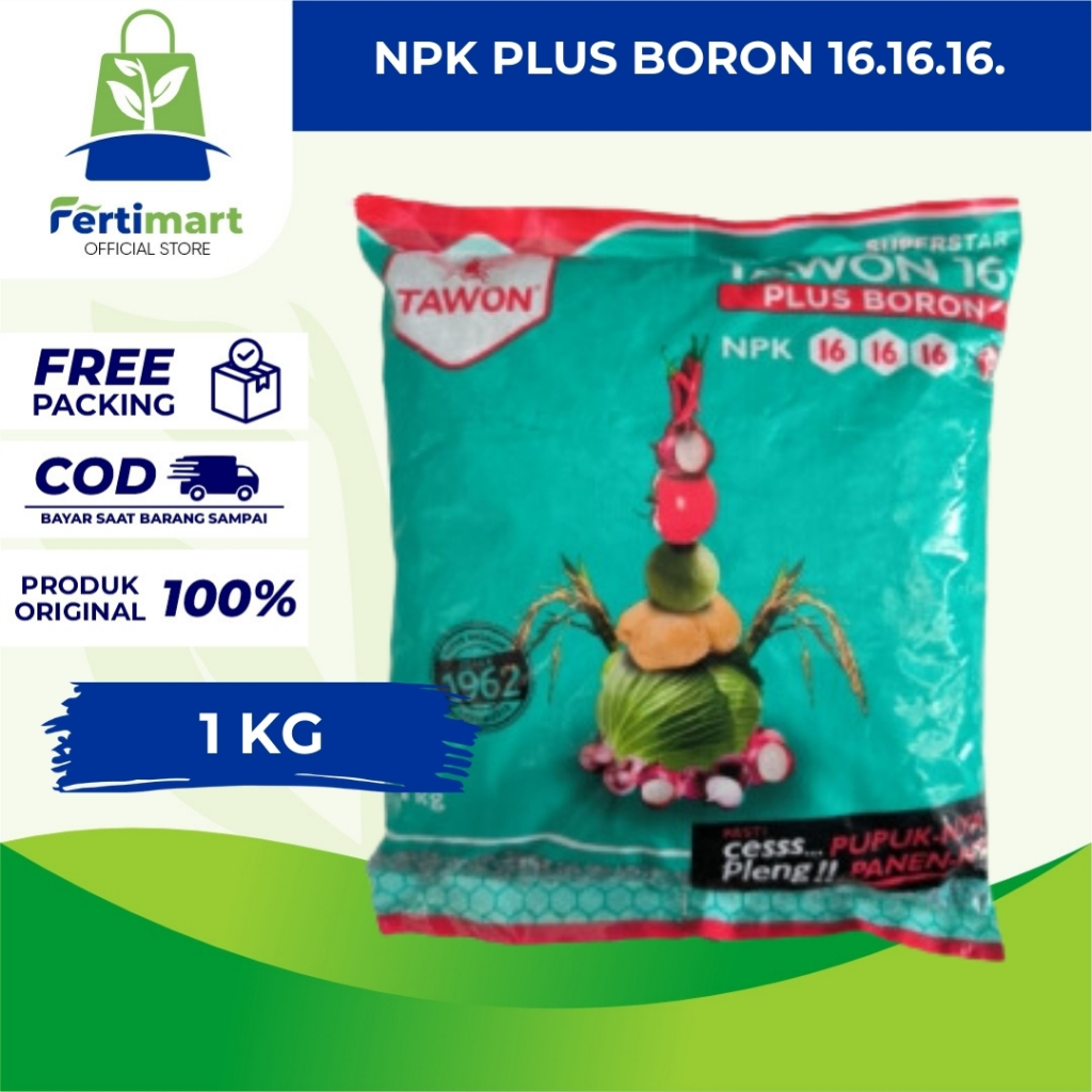 Fertimart - Pupuk NPK Tawon 16-16-16 Plus Boron 1 kg