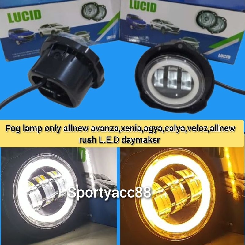 fog lamp only allnew avanza xenia calya allnew rush veloz agya L.E.D daymaker lensa kaca