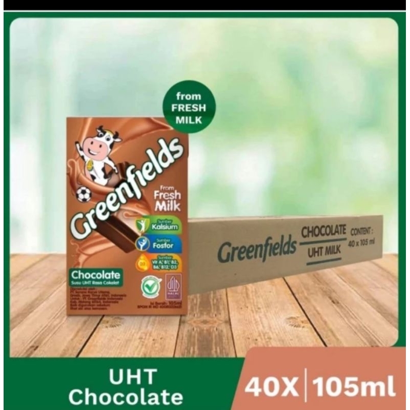 

LEBIH HEMAT - 1 Karton Susu Greenfield Kids Chocolate 105 ml (40 pcs/Carton)