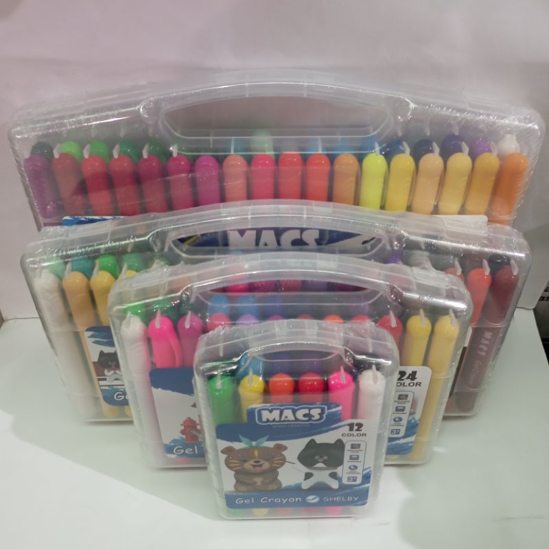 

MACS GEL CRAYON 12,24,36,48 warna (semua media & dapat dihapus) / pcs RB9