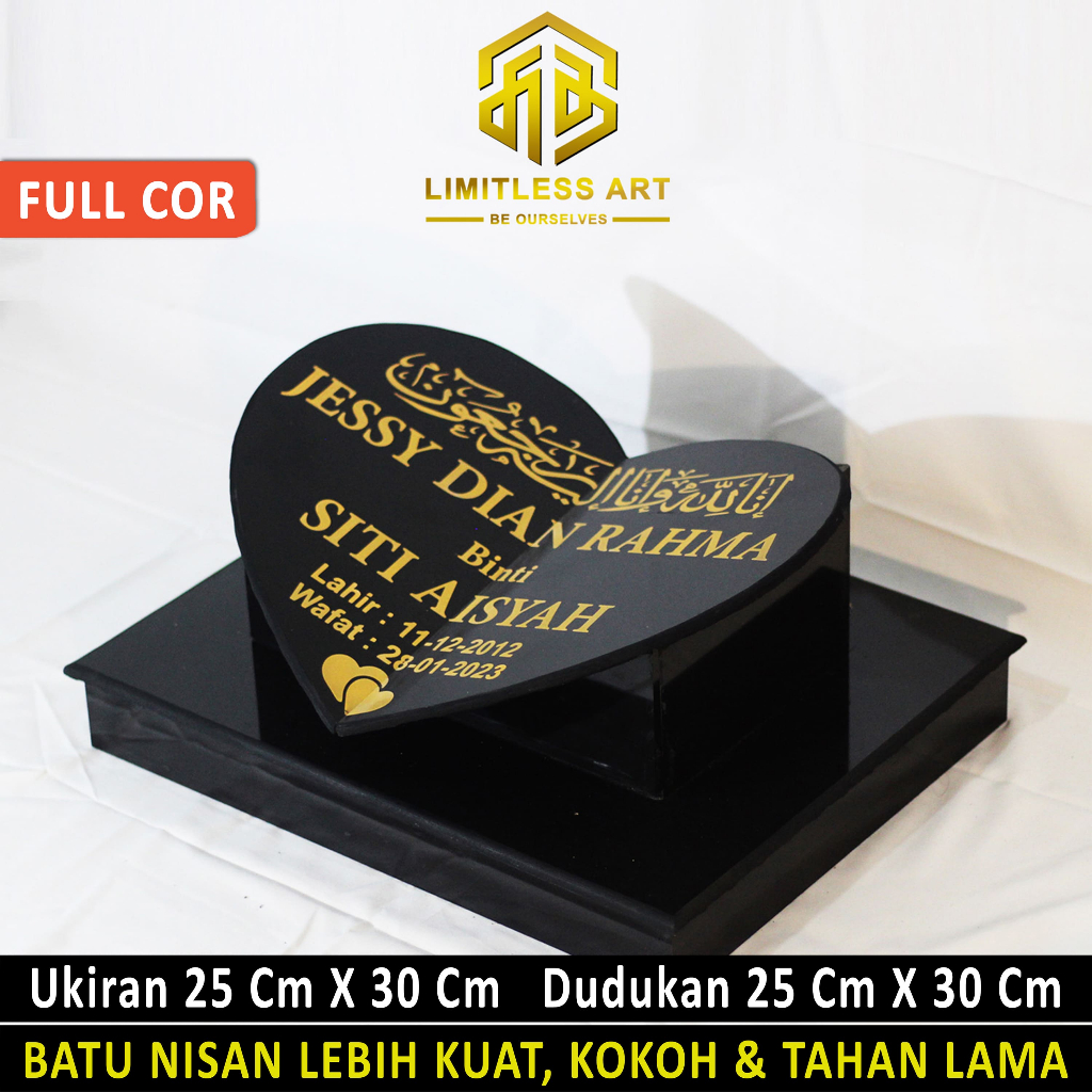 Batu Nisan Makam Full Set Granit Kijing Maesan Kuburan Love Anak Bayi Dewasa 25X30/25X30 B21