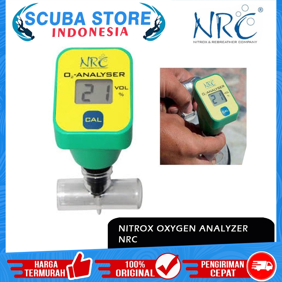 Nitrox Oxygen Analyzer NRC Sensor Pengukur Kadar Oksigen O2 Tank Scuba Diving Tabung Tangki Selam